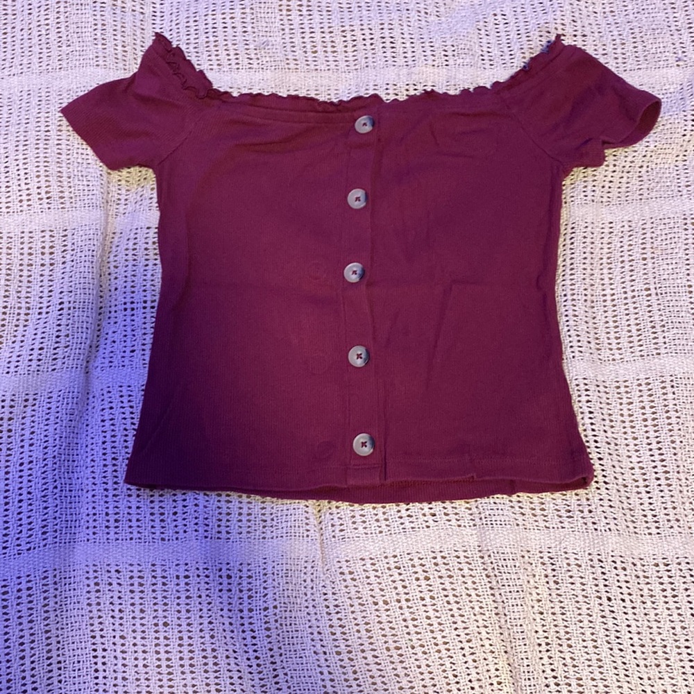 maroon, aeropostale crop top
